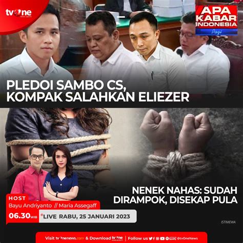 TvOnenews On Twitter Pledoi Sambo Cs Kompak Salahkan Eliezer