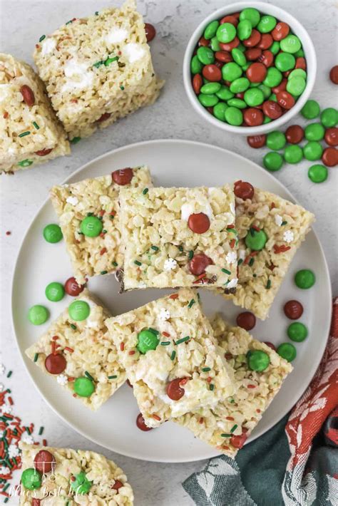 Easy Christmas Rice Krispie Treats Holiday M M S Blues Best Life