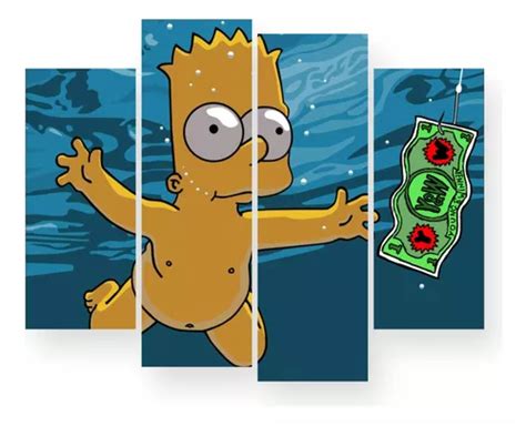 Quadros Decorativos Mosaico Bart Simpson Quarto Bares P