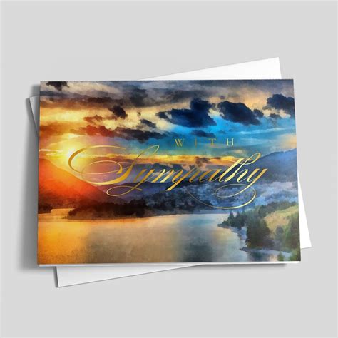 Watercolor Sunset Sympathy Sympathy Greeting Cards By Cardsdirect