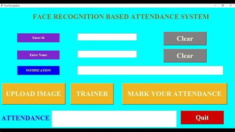 Face Recognition Based Attendance Management System Python Youtube