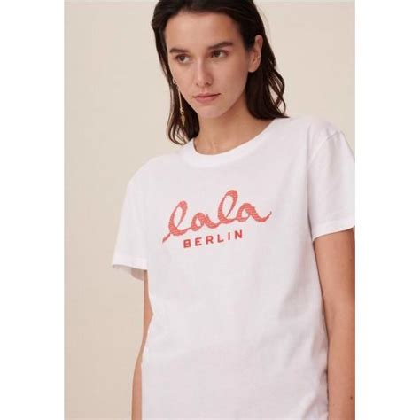 Lala Berlin Cara Logo T Shirt Hvid → Shop Nu