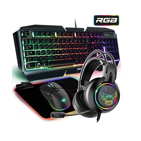 Combo Spirit Of Gamer Ultimate Cls Mkh Rgb Clavier Souris Tapis