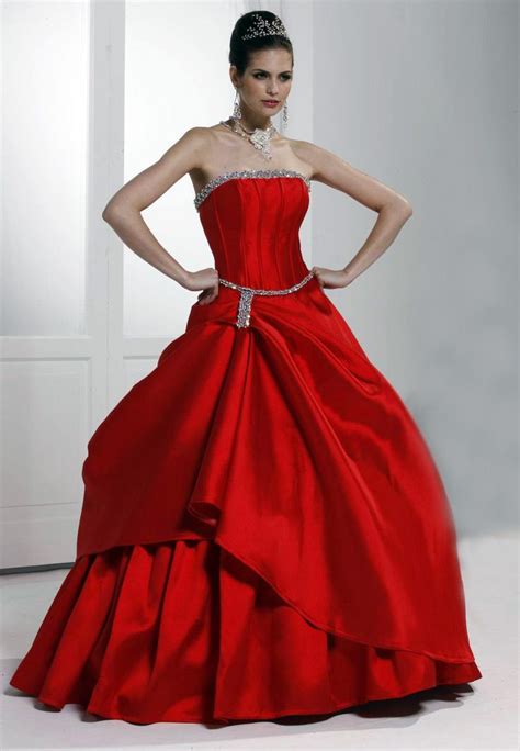 Платья красного цвета | Red wedding dresses, Strapless dress formal ...