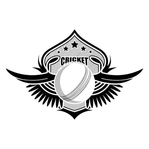 Premium Vector Cricket Logo Design Black And White Color