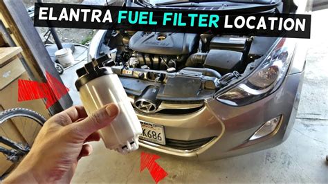 Where Is The Fuel Filter Located On Hyundai Elantra Youtube