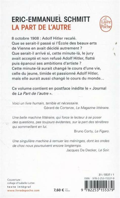 La Part De L Autre Eric Emmanuel Schmitt Biographies Prose Non