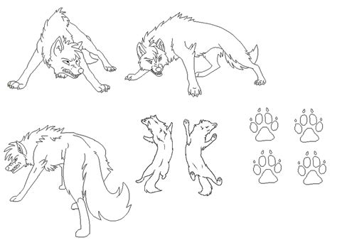 Wolf Ref Sheet Lineart By Xxwitherxx On Deviantart