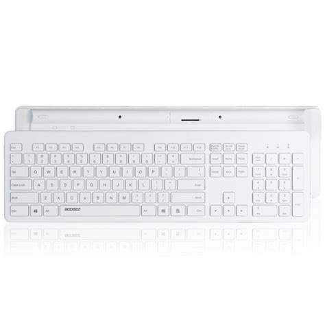 Accezz Premium Desktop Qwerty Bluetooth Keyboard Wit