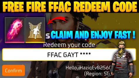 Free Fire Asia Championship Redeem Code Free Fire New Redeem Code