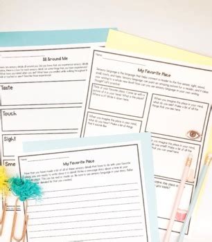 Sensory Language Activities, Sensory Details - Printable Worksheets ...