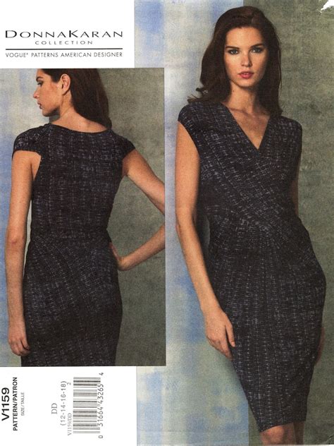 Sz 12 14 16 18 Vogue Dress Pattern V1159 By DONNA KARAN Etsy