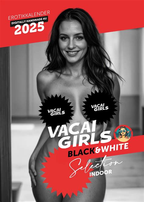 VACAI GIRLS Calendar Erotic Calendar Black White Selection Indoor Naked Women Incl Bonus
