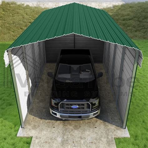 Versatube 3 Sided 12x20x10 Classic Steel Carport Kit C3e012200100