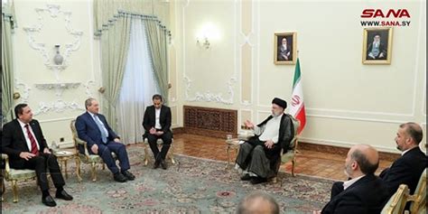 Iranian President Meets Mikdad Importance Of Respecting Syrias