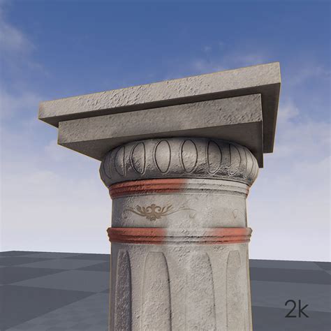Греческая колонна нереальный двигатель 3D Модель $9 - .upk - Free3D