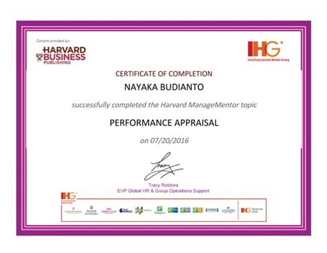 Performance Appraisal certificate | PPT