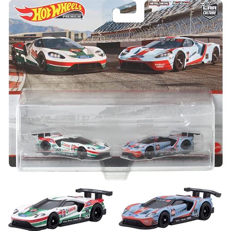 With Case Hot Wheels HCY72 Premium 2 Pack 16 Ford GT Race Shopee Philippines