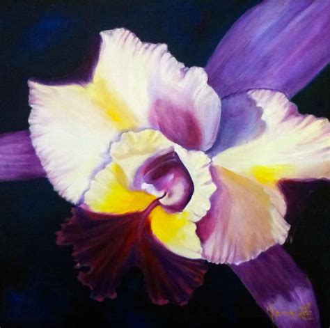 Purple Orchid Painting at PaintingValley.com | Explore collection of Purple Orchid Painting