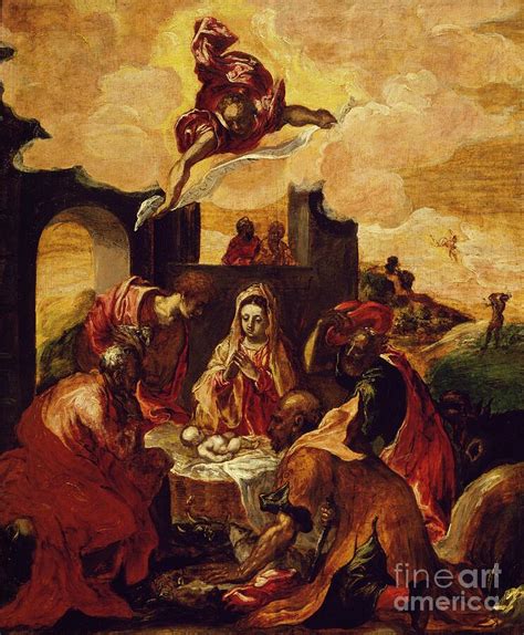 Adoration Of Shepherds By El Greco Painting By El Greco Fine Art America