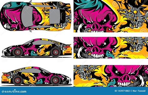 Vector Car Decal, Abstract Graphics Racing Design For Vehicle Sticker ...