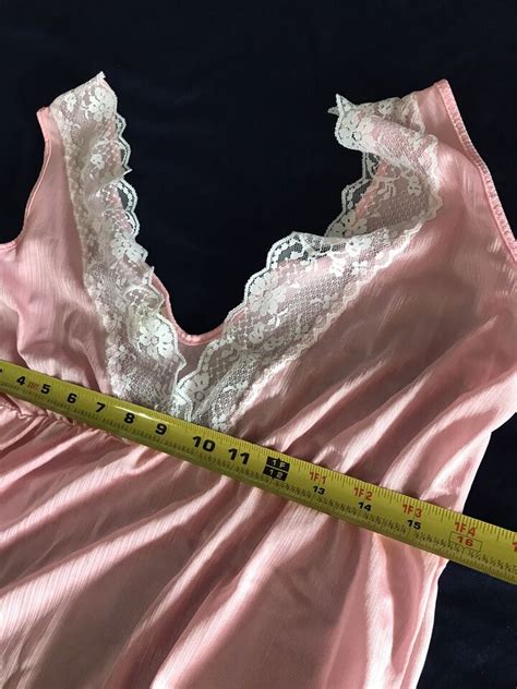 Vintage Bernette Pink Lace Peignoir Robe Nightgown Nylon Lingerie Set S EBay