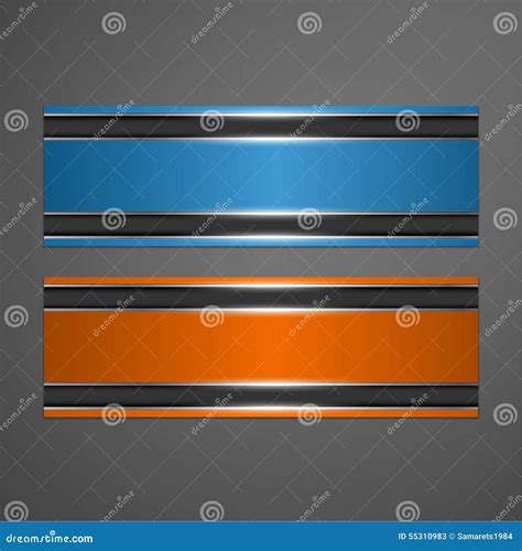 Set Of Colorful Horizontal Banners Stock Vector Illustration Of