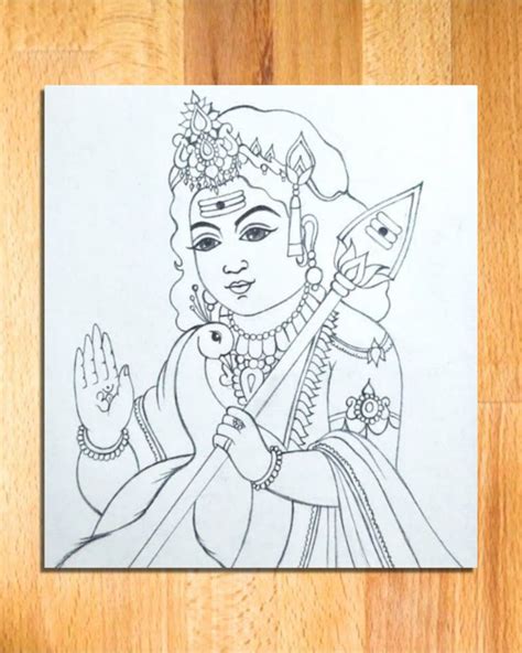 How To Draw Lord Murugan Kartikeya Step By Step Lord Murugan