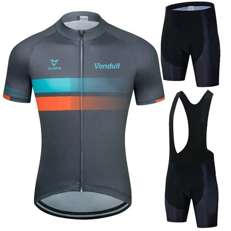 New VENDULL Pro Team Summer Short Sleeve Cycling Jersey Set Men Cycling