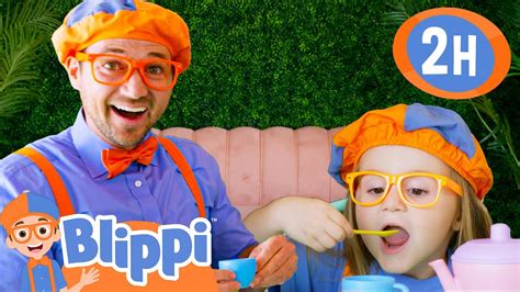 Blippi And Layla Enjoy Tea Time At Mochas Minis 1 HOUR OF BLIPPI