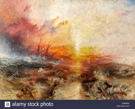 JMW Turner painting. Slave Ship (Slavers Throwing Overboard the Dead ...