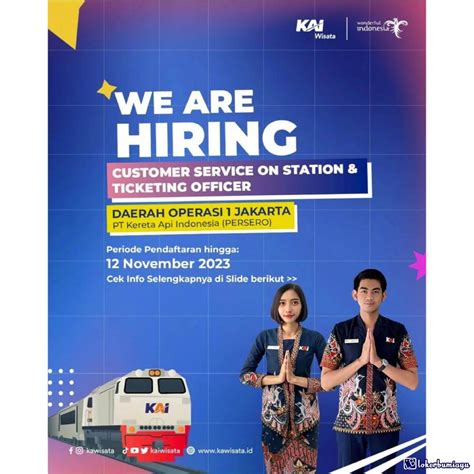 Lowongan Kerja Customer Service On Station Ticketing Officer Pt Kereta