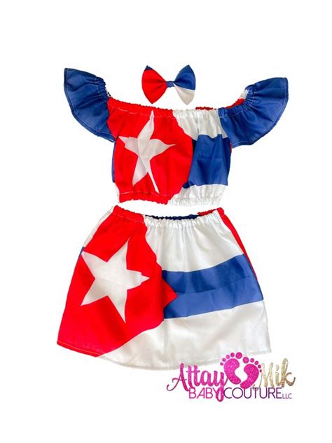 Traje de bandera de Cuba. Ropa Cuba. Traje de bandera. Cuba de - Etsy ...