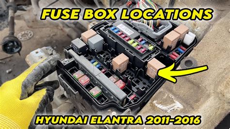 Fuse Box Location Hyundai Elantra 2011 2012 2013 2014 2015 2016 Youtube