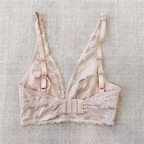 Wacoal Beige Unlined Lace Sexy Bralette Wireless Sz 3 Gem