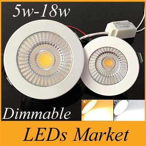 Dimmable Recessed Led Downlight Cob 5W 7W 9W 12W 15W 18W Dimming LED