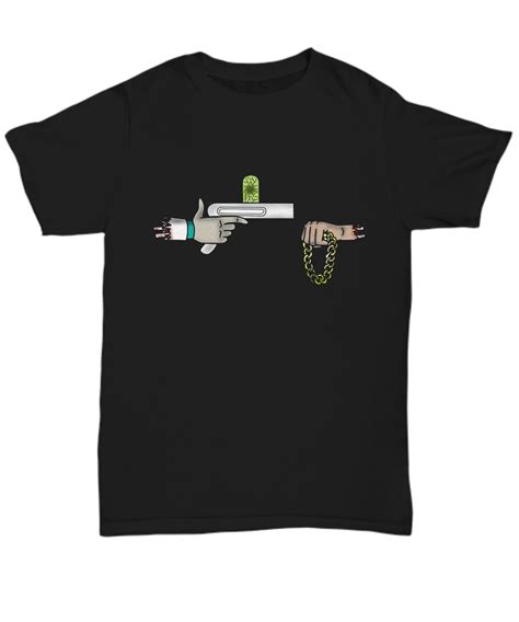 Rick and morty run the jewels black shirt