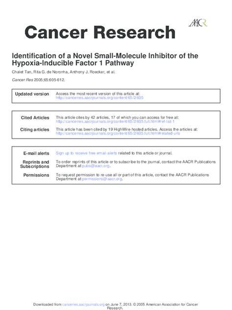 Pdf Identification Of Novel Small Molecule Inhibitors Of The Xpa