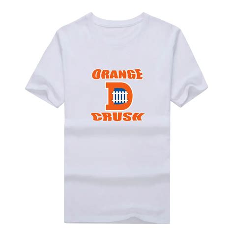 2017 Men Denver Defense Orange Crush T Shirt Tees Short Sleeve T Shirt