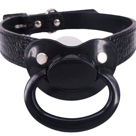 Adult Pacifier Black Choker Kinky Cloth