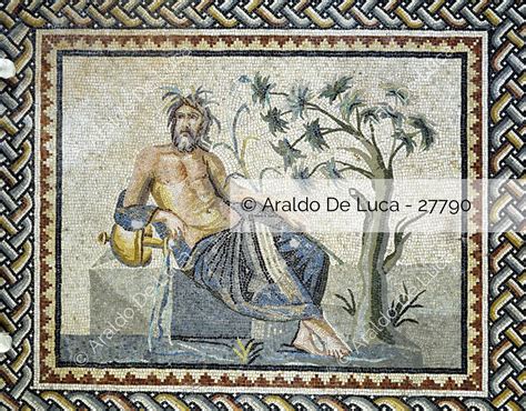 Mosaico Con Personificazione Del Fiume Eufrate Particolare