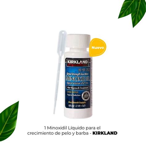 Crecimiento De Barba Y Cabello Minoxidil Kirklands