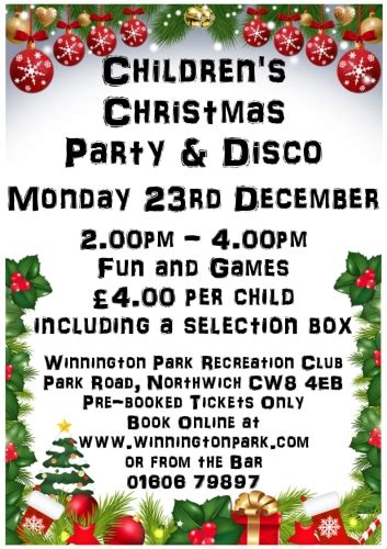 Kids Christmas Disco Party Development Of The Arts In Northwich