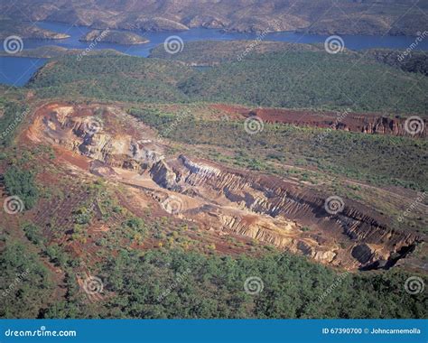 Iron ore mine stock photo. Image of open, island, western - 67390700