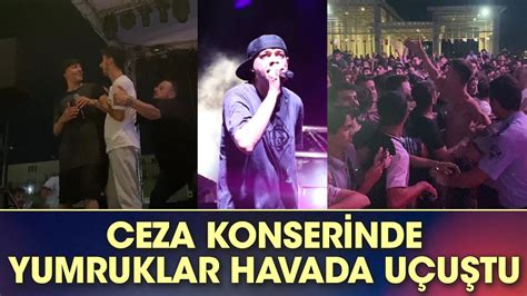 Ceza konserinde yumruklar havada uçuştu