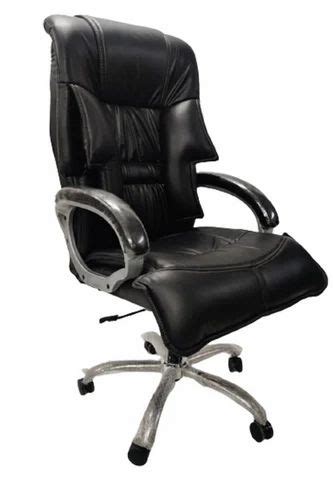 Rexine High Back Fixed Arm Black Boss Revolving Chair At Rs In New