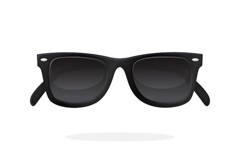 Gafas de sol modernas con marcos de plástico negro y lentes negros