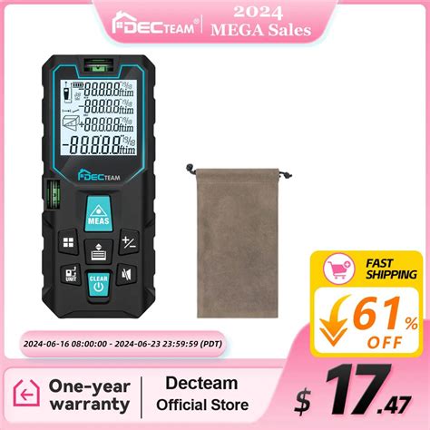 Decteam Digital Laser Tape Measure M M M Laser Rangefinder High