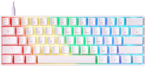 HK Gaming GK61 White Hot Swappable Mechanical Keyboard - 61 Keys Multi ...