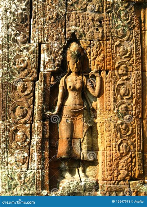 Stone Carvings Angkor Wat Stock Image Image Of Ancient Asian 15547513